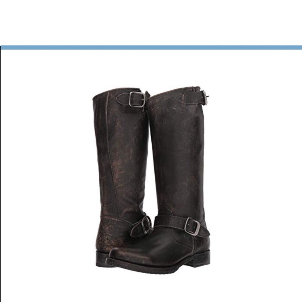 Frye Black Leather Ankle Boots